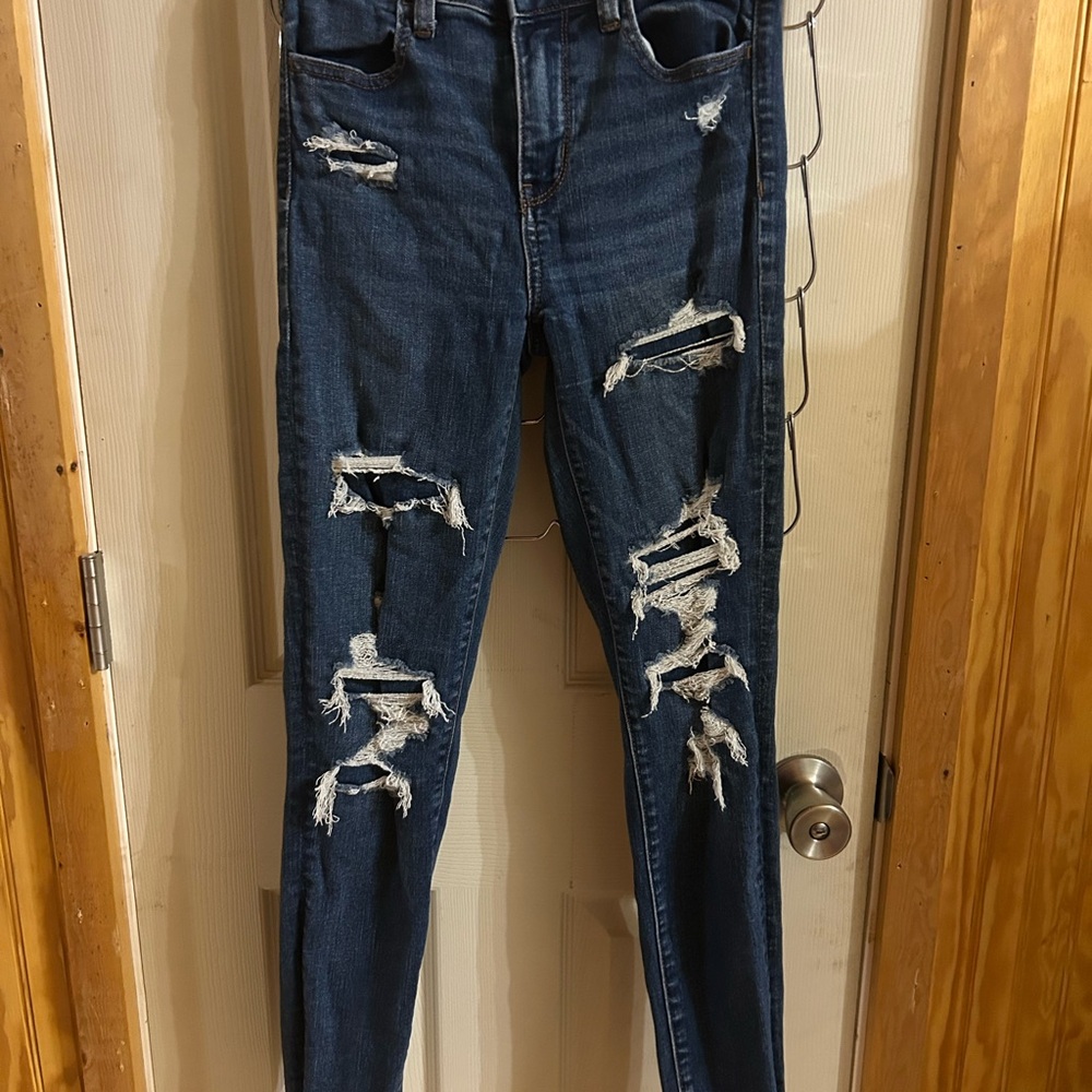 Distressed Blue Women's Jeans